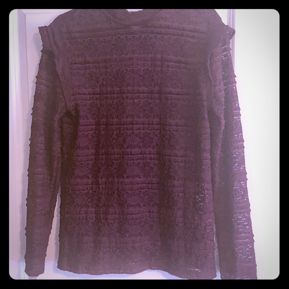 Lace plum top